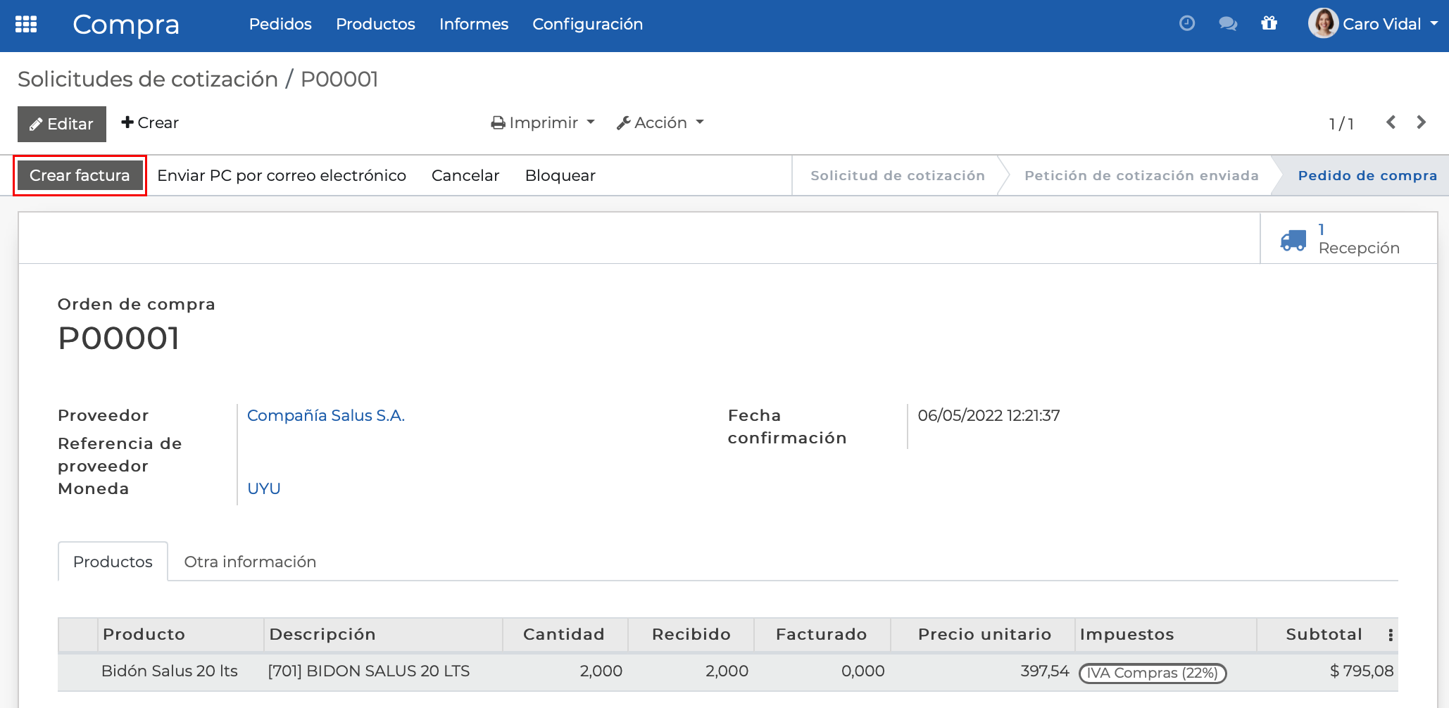 Imagen 2: Crear factura Imagen 2: Crear factura