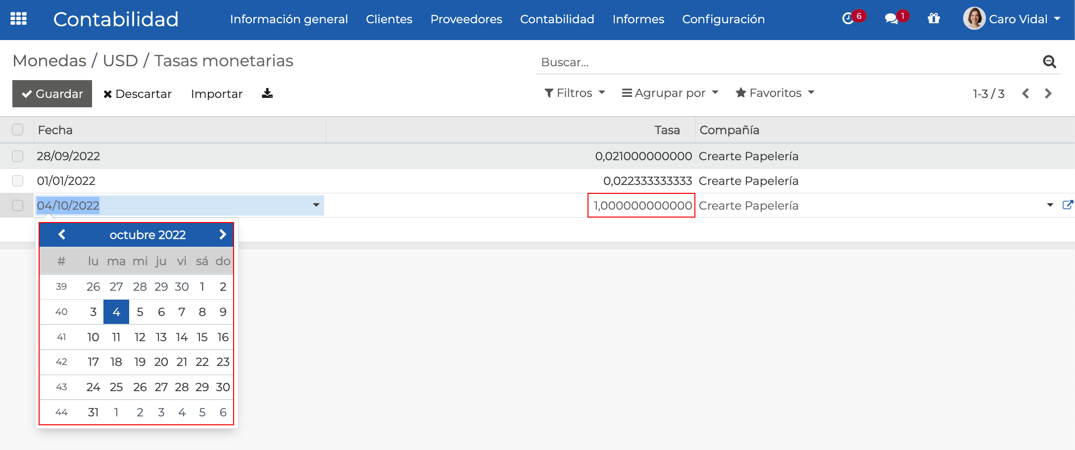 Imagen 7: Agregar línea